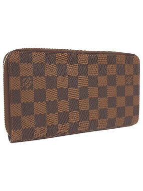 Louis Vuitton Damier Wallet Long Zipper Organizer Round Zippy